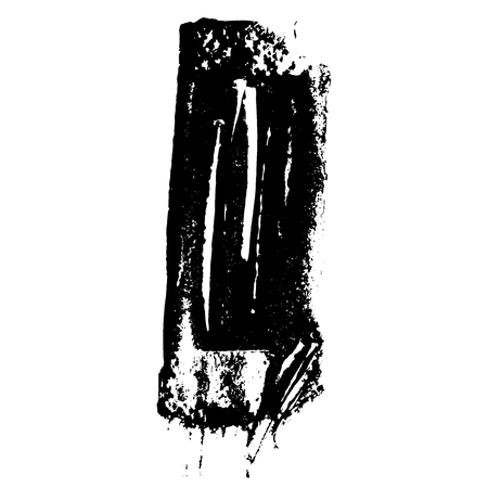 Grunge texture. Black brush on white. Vector template. Urban Background. Dust Overlay Distress Grain. Hand drawn illustration. Abstract shape for your design or scrapbook.のイラスト素材