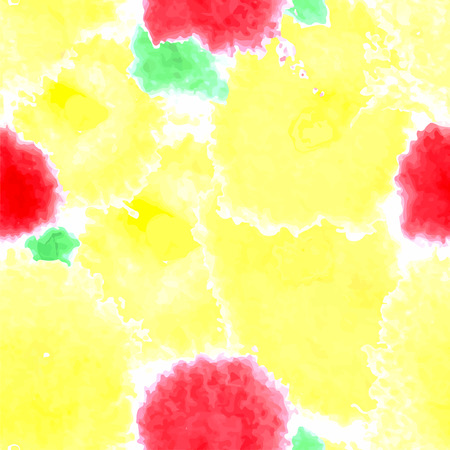 Yellow texture. Vector murble background. Watercolor hand drawn marbling illustration, aqua print. Bright colorfull stains. Cover design, trendy graphic, artistic effect. Abstract painting template.のイラスト素材