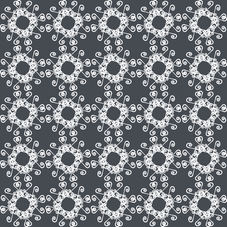 Ornamental seamless pattern. Gray and white colors.  Endless template for wallpaper, textile, wrapping, print, interior, floor, fabric. Abstract texture. Traditional ethnic ornament for  design.のイラスト素材