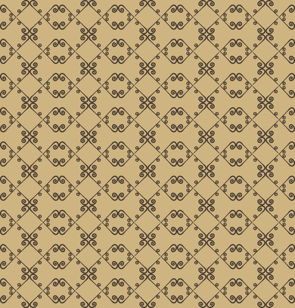 Ornamental seamless pattern. Beige and brown colors.Â  EndlessÂ template for wallpaper, textile, wrapping, print, interior, floor, fabric. Abstract texture.Â Traditional ethnic ornament for  design.のイラスト素材