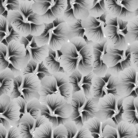 GrayÂ flower print. VintageÂ Floral Pattern.Â Trendy seamless background.Â FashionÂ Texture. Monochrome wallpaper.Â Vector illustration.の写真素材