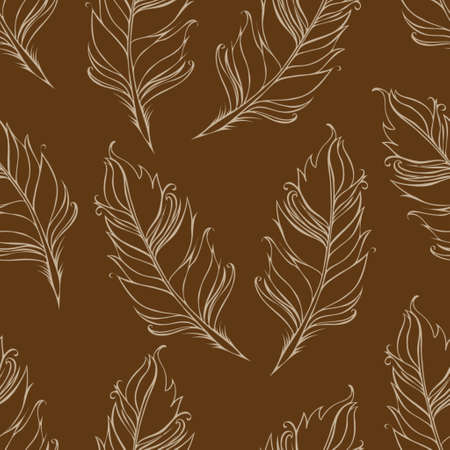 Feather isolated. Seamless pattern.のイラスト素材