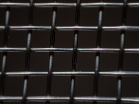 Close up of metal wire mesh grid