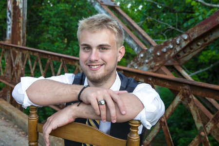 Young Business Man Outside の写真素材