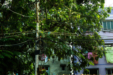 Wired lamp post