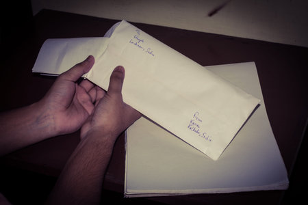 A letter inside an envelope