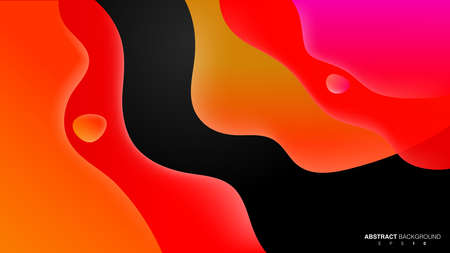 Background From Fluid Shapes Composition Concept. Lava Lamp Modern Background Abstract. Vector EPS 10のイラスト素材