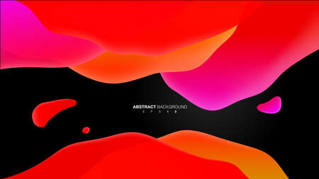 Background From Fluid Shapes Composition Concept. Lava Lamp Modern Background Abstract. Vector EPS 10のイラスト素材