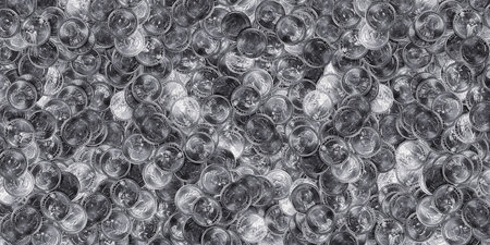 huge pile of silver american dollar coinsの写真素材