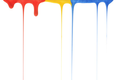 Pouring primary colorsの写真素材