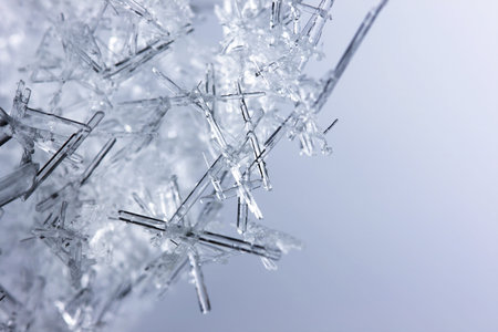 Closeup of ice crystals with very shallow DOF