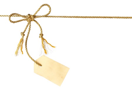 Bow with tagの写真素材