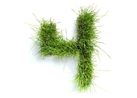 Numbers made of grass - 4の写真素材