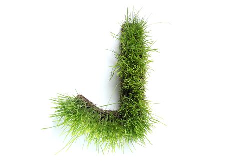 Letters made of grass - Jの写真素材