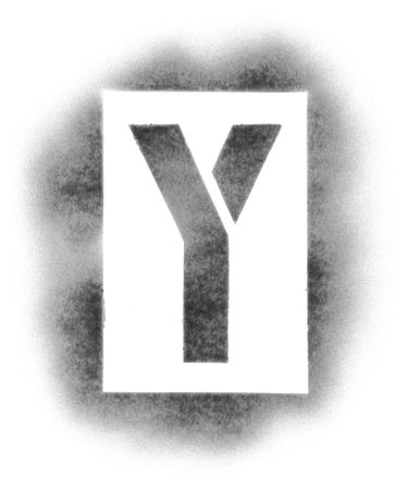 Stencil letters in spray paintの写真素材