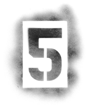 Stencil numbers in spray paintの写真素材 [40005054794] - イメージマート