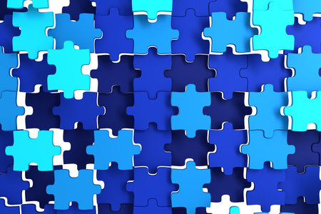 Blue puzzle pieces