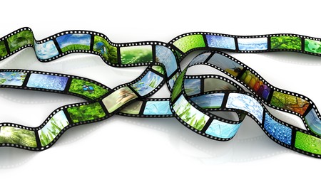 Film with imagesの写真素材