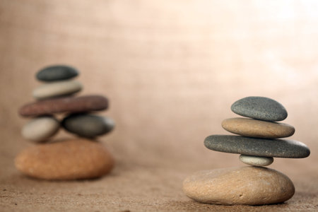 Stacked stonesの写真素材