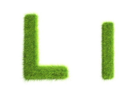 Grass letters, upper and lowercaseの写真素材