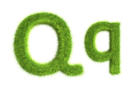 Grass letters, upper and lowercaseの写真素材