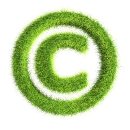 Grass copyright symbolの写真素材