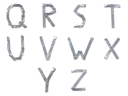 Letters made out of tape
