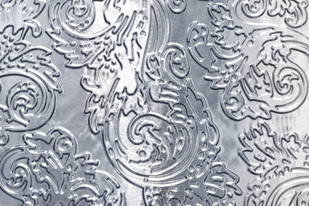 Metal with floral patternの写真素材