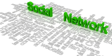 Social network tag cloudの写真素材