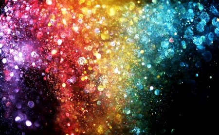 Rainbow of lightsの写真素材