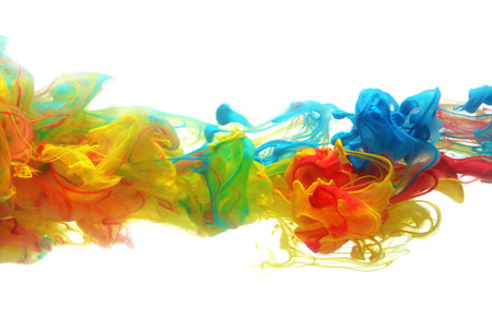 Colorful ink in water abstract