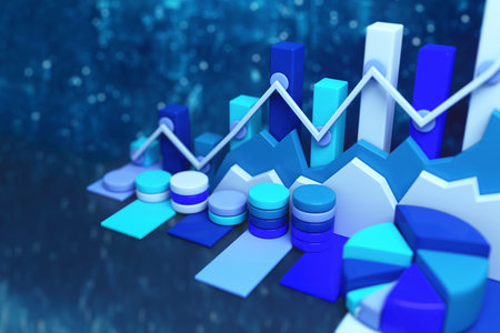 Business chart backgroundの写真素材