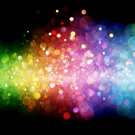 Rainbow of lightsの写真素材
