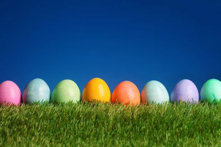 Festive Easter background colorful eggs