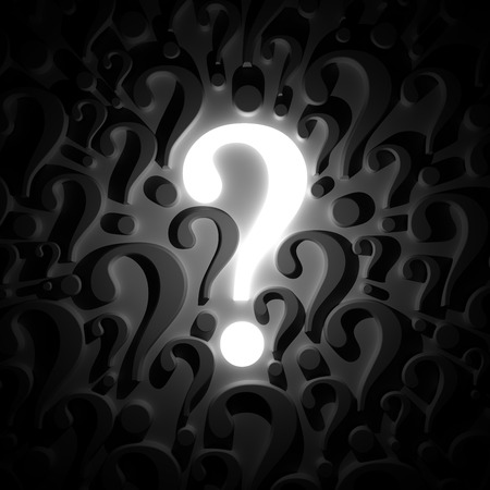 Question mark background - 3d renderの写真素材