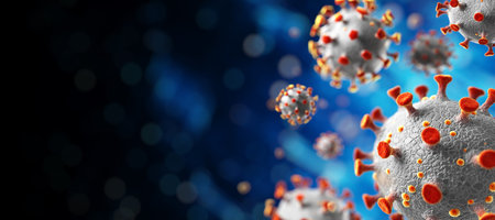 Novel Coronavirus, 2019-nCoV or SARS-CoV-2, cause of the global flu pandemic. Microscopic virus...