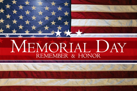 American flag Memorial day backgroundの写真素材
