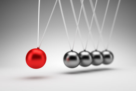 Newton's cradle - 3d renderの写真素材