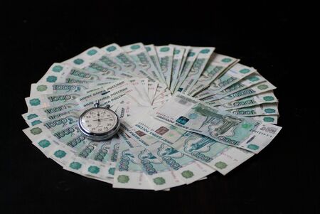 time is moneyの写真素材
