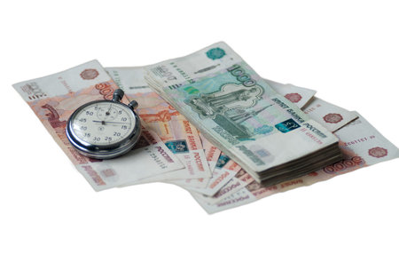 time is moneyの写真素材