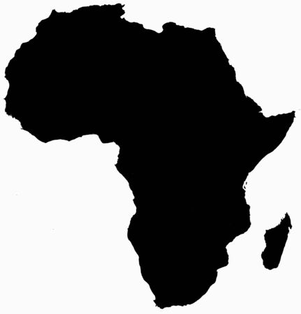 Africa map solidの写真素材
