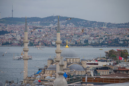View of the bay in Istanbul (Turkey)の写真素材