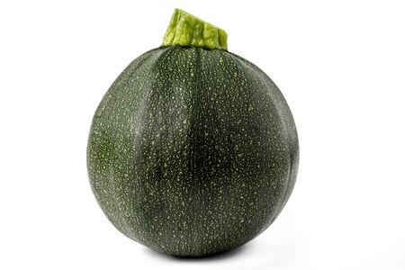 Fresh yellow and green zucchini isolated on white background. Yellow courgettes. Yellow squash.の写真素材