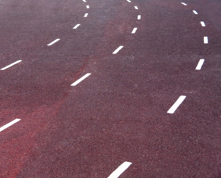 red race track in a stadiumの写真素材