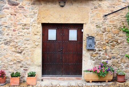 Wood old door in Cap de Creus, Spainの写真素材