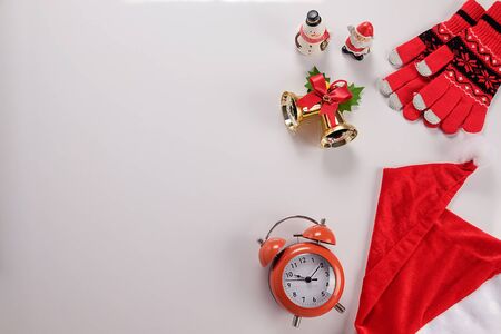 Christmas concept. Christmas decoration Holiday decorations on desk background. Soft focus, slow light.(selective focus).の写真素材
