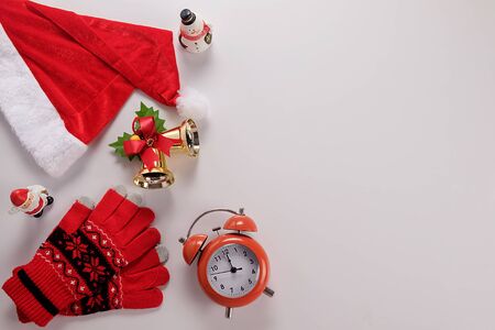 Christmas concept. Christmas decoration Holiday decorations on desk background. Soft focus, slow light.(selective focus).の写真素材