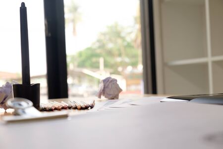 Start up partners are working in casual clothes, discussing the ideas for new strategy of development.の写真素材