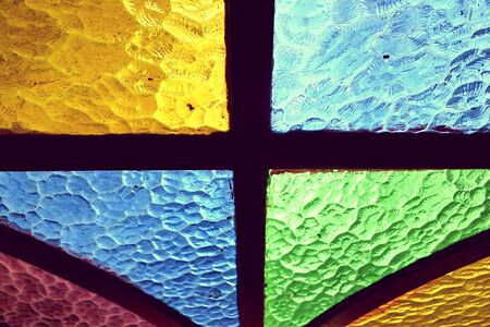 Colored glass top viewの写真素材