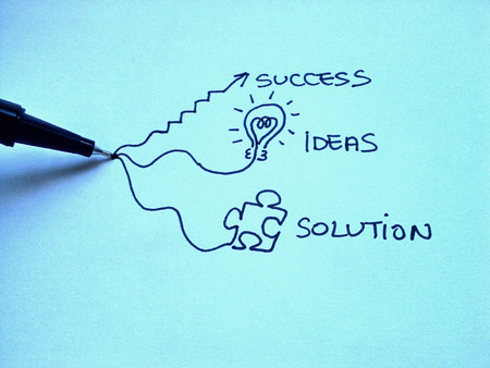 Drawing of a pen generating success, ideas and solutionsの写真素材